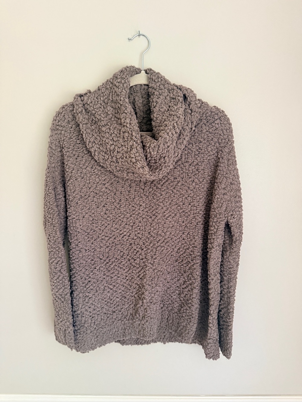 NWOT Altar'd State Cozy Cowl Neck Sherpa Sweater in Taupe, size small